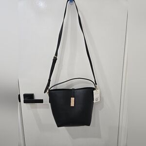 a new day Black Crossbody Bag with Gold Accent